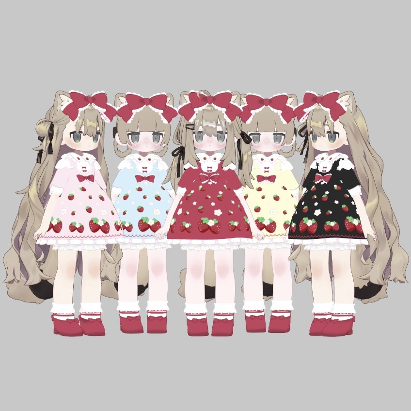 Strawberry texture for Petit Coutureワンピース #atelierSuuria