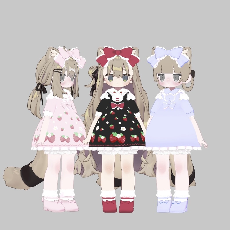 Strawberry texture for Petit Coutureワンピース #atelierSuuria