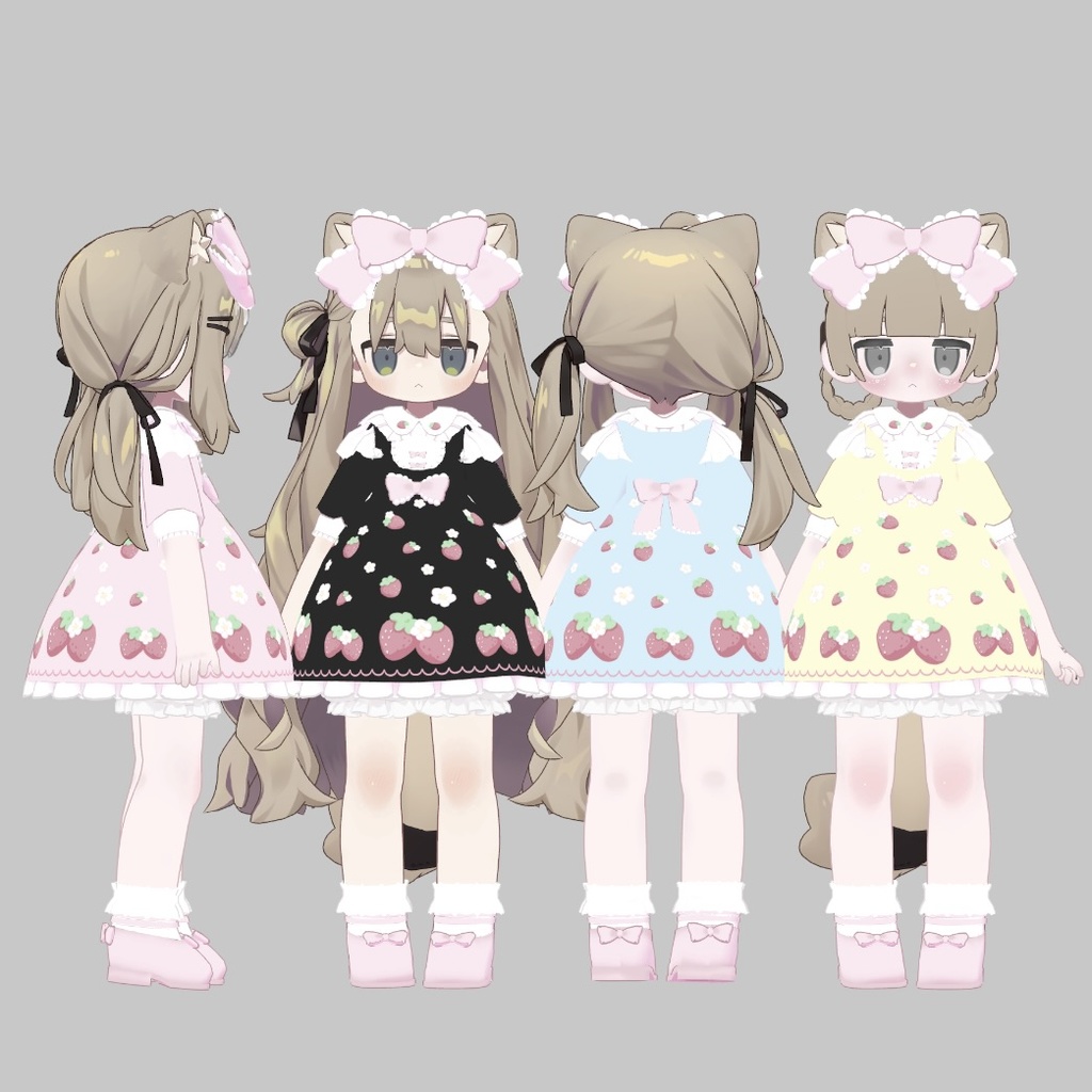 Strawberry texture for Petit Coutureワンピース #atelierSuuria