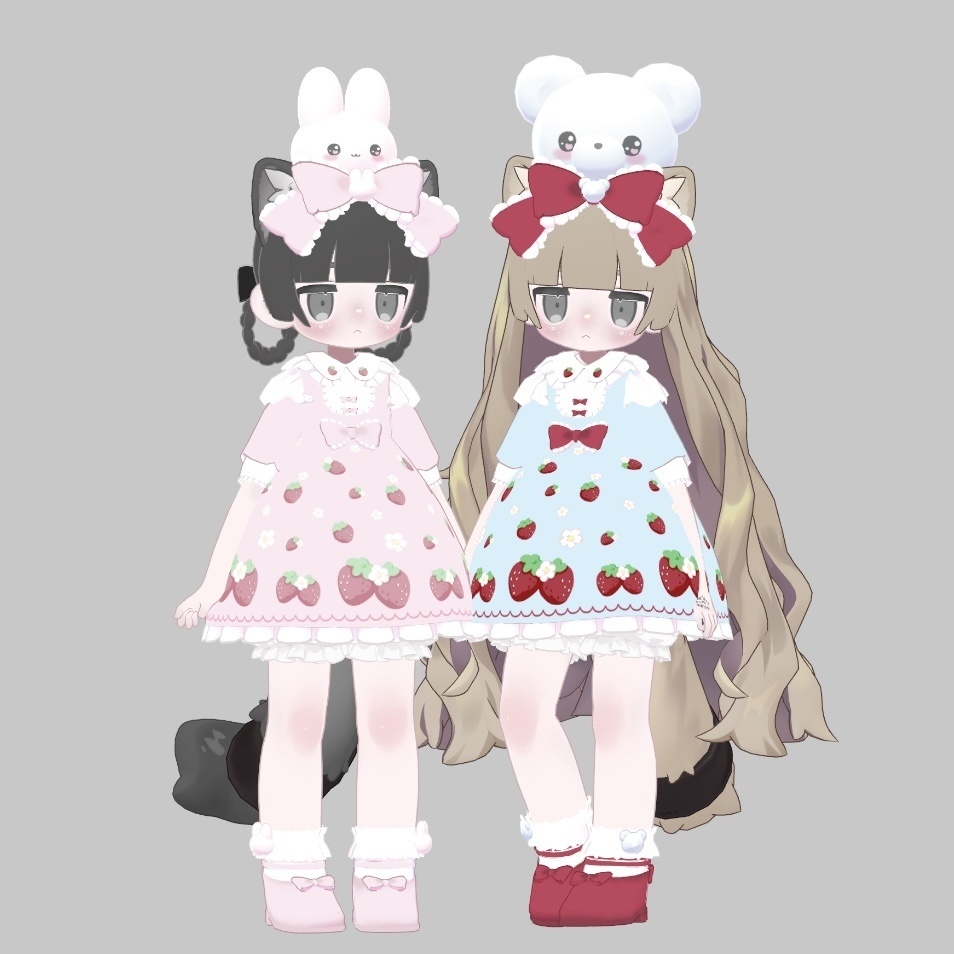 Strawberry texture for Petit Coutureワンピース #atelierSuuria