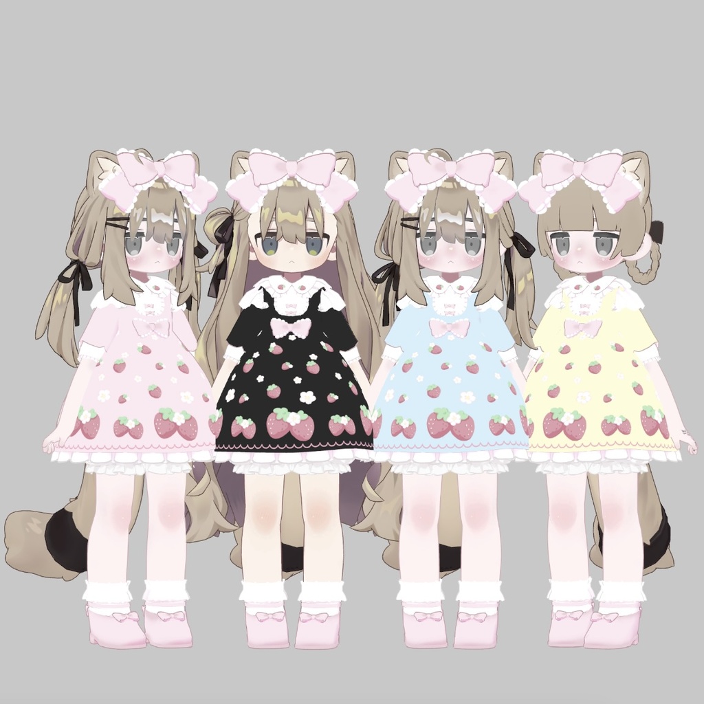 Strawberry texture for Petit Coutureワンピース #atelierSuuria