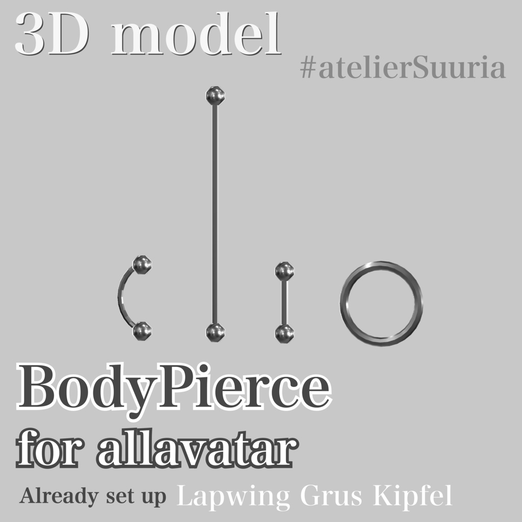 BodyPierce for all avatar #atelierSuuria