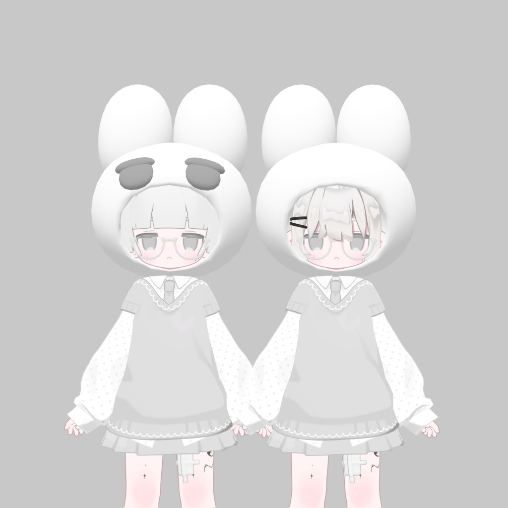 SuuriaUSAGI Head & shippo for Kipfel #atelierSuuria