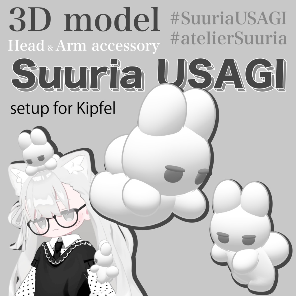 SuuriaUSAGI Head & Arm accessory #atelierSuuria