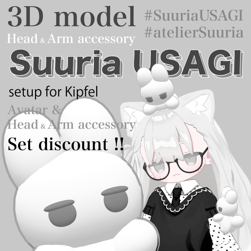 SuuriaUSAGI Head & Arm accessory #atelierSuuria