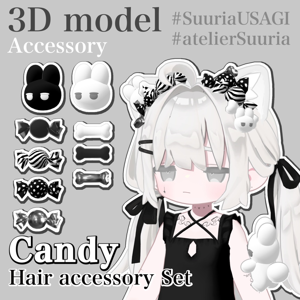 Candy Hair accessory Set #atelierSuuria