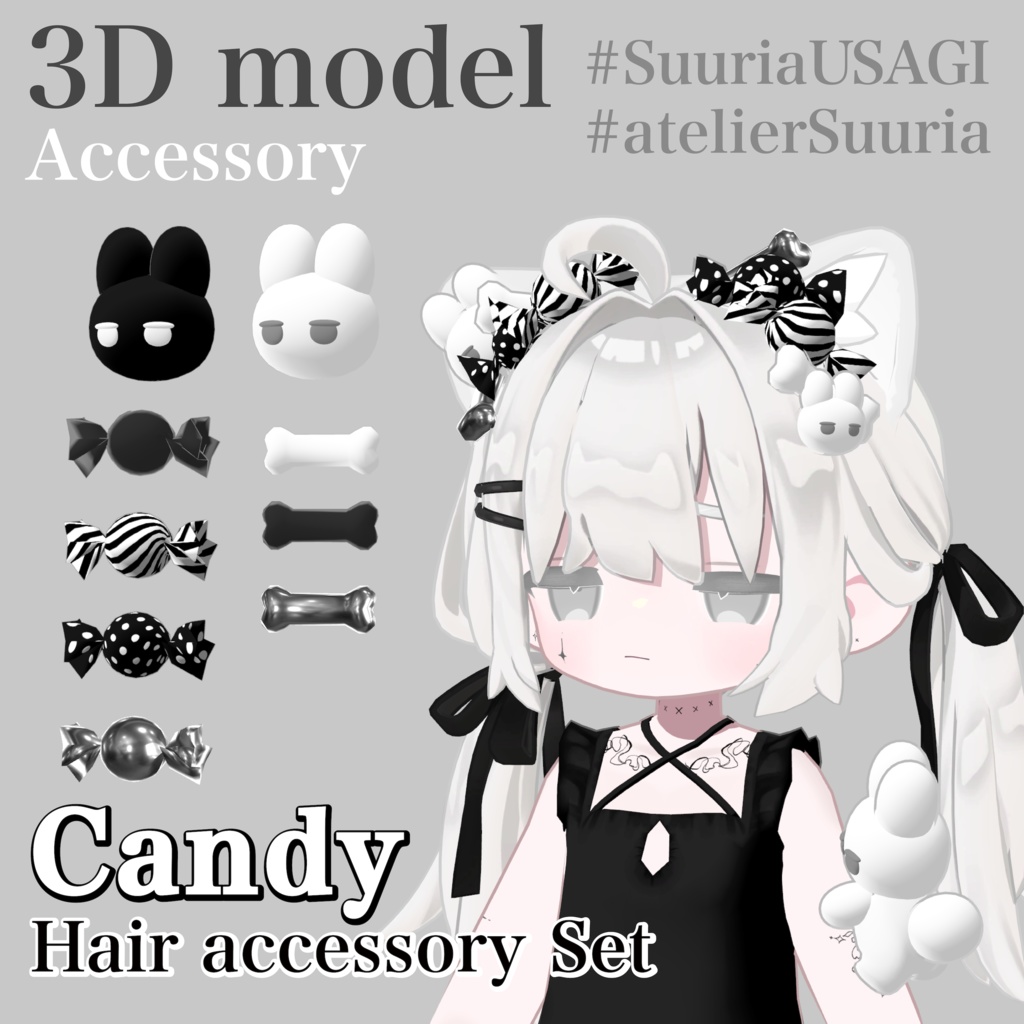 Candy Hair accessory Set #atelierSuuria