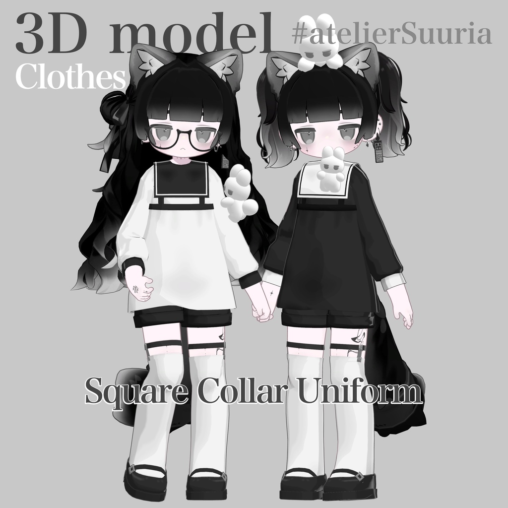 Square Collar Uniform for MameFriends #atelierSuuria
