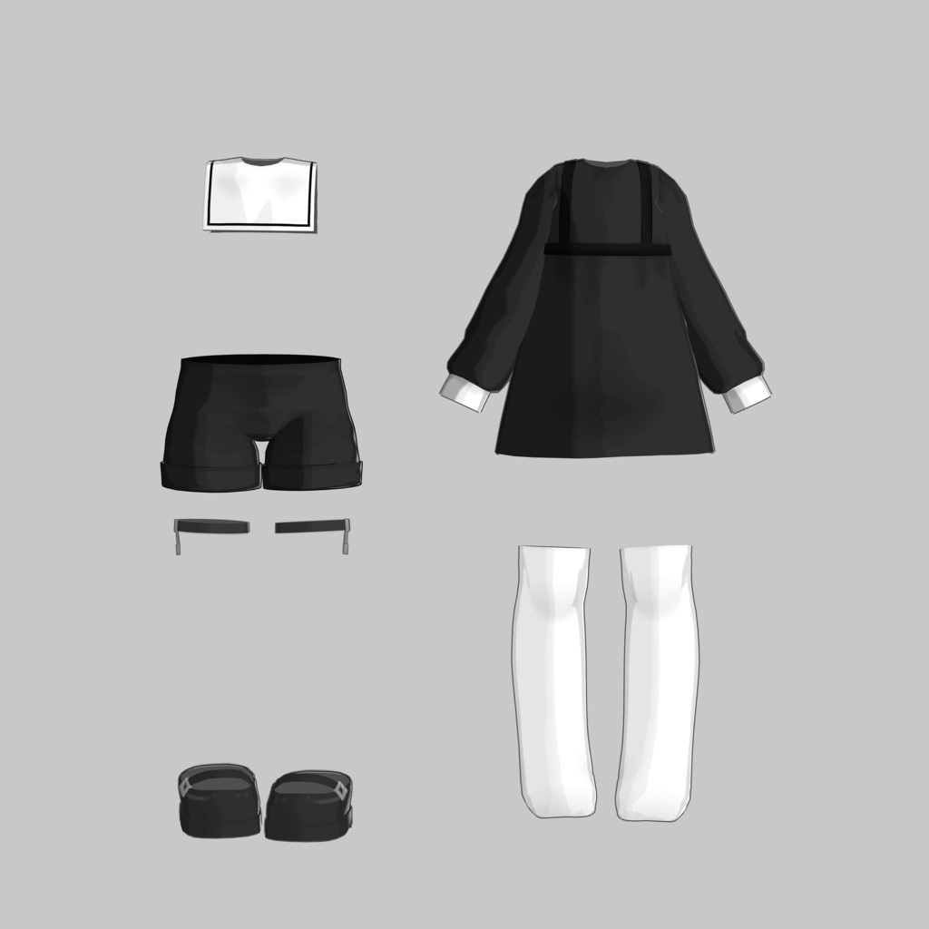 Square Collar Uniform for MameFriends #atelierSuuria