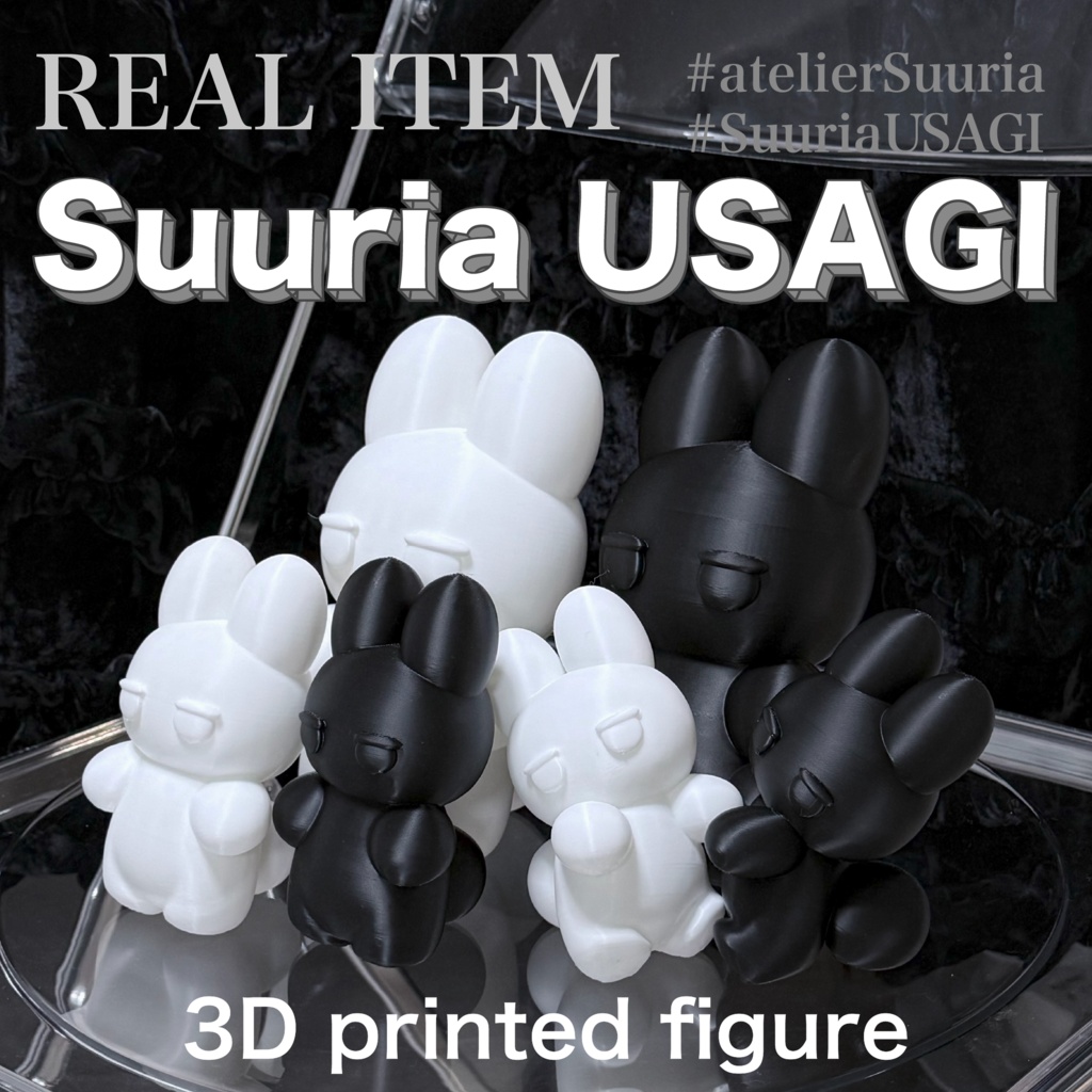 【REAL ITEM】SuuriaUSAGI 3D printed figure #atelierSuuria