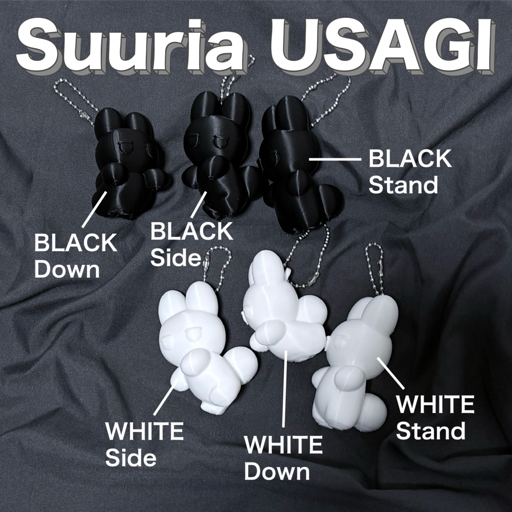 【REAL ITEM】SuuriaUSAGI 3D printed mini figure #atelierSuuria