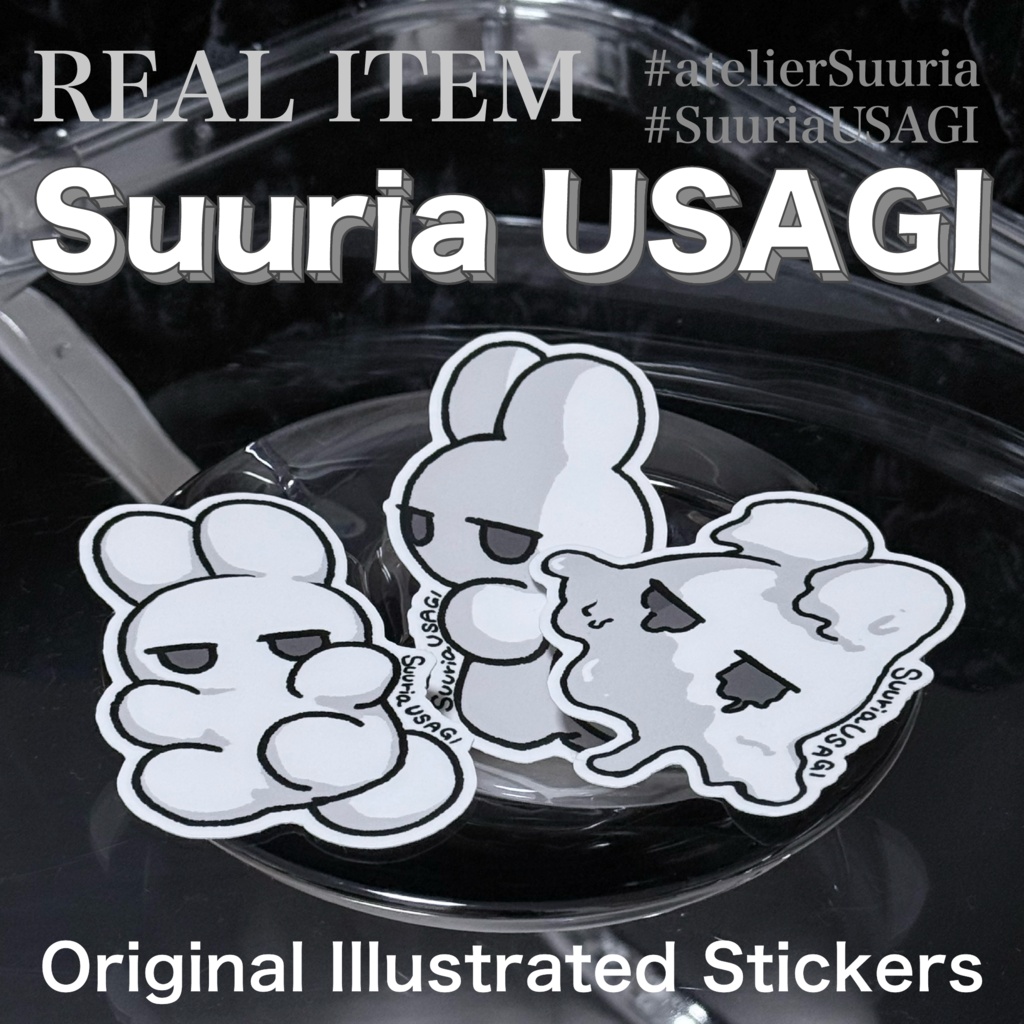 【REAL ITEM】SuuriaUSAGI Original Illustrated Stickers #atelierSuuria