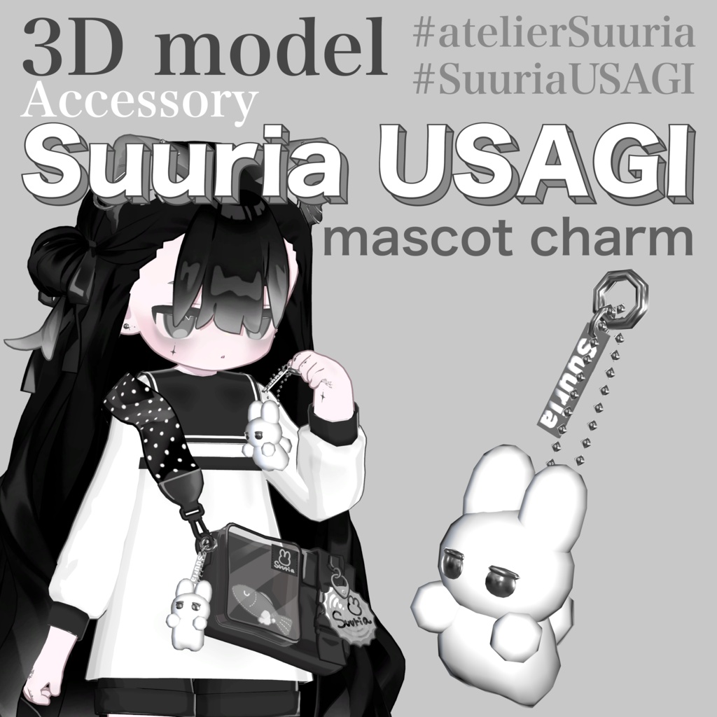 【~6/7 Free】SuuriaUSAGI mascot charm #atelierSuuria