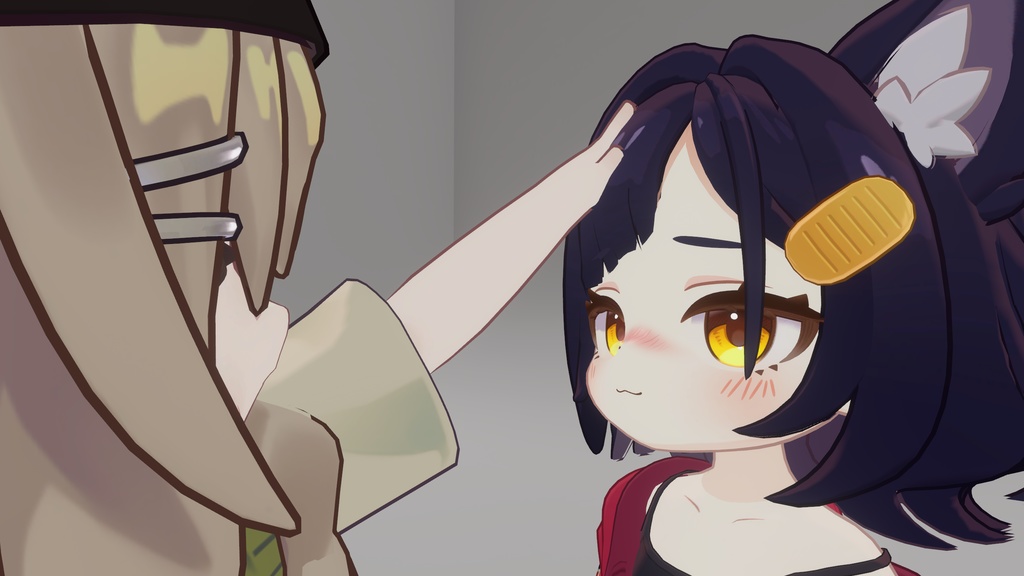 【アズキ専用】なでなで・ケモミミ掴み 表情システム