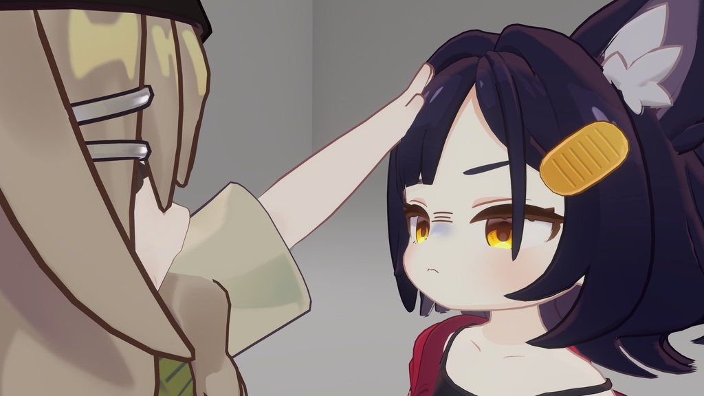 【アズキ専用】なでなで・ケモミミ掴み 表情システム