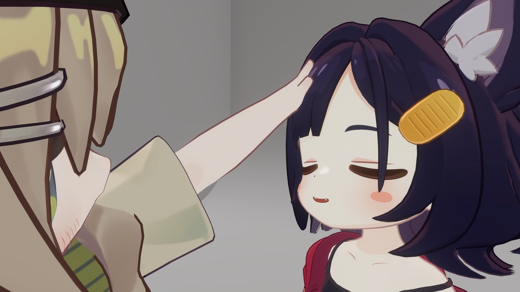 【アズキ専用】なでなで・ケモミミ掴み 表情システム