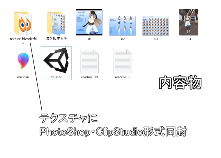 【素体付き】VRchat想定 オリジナル3Dモデル ムスカリ