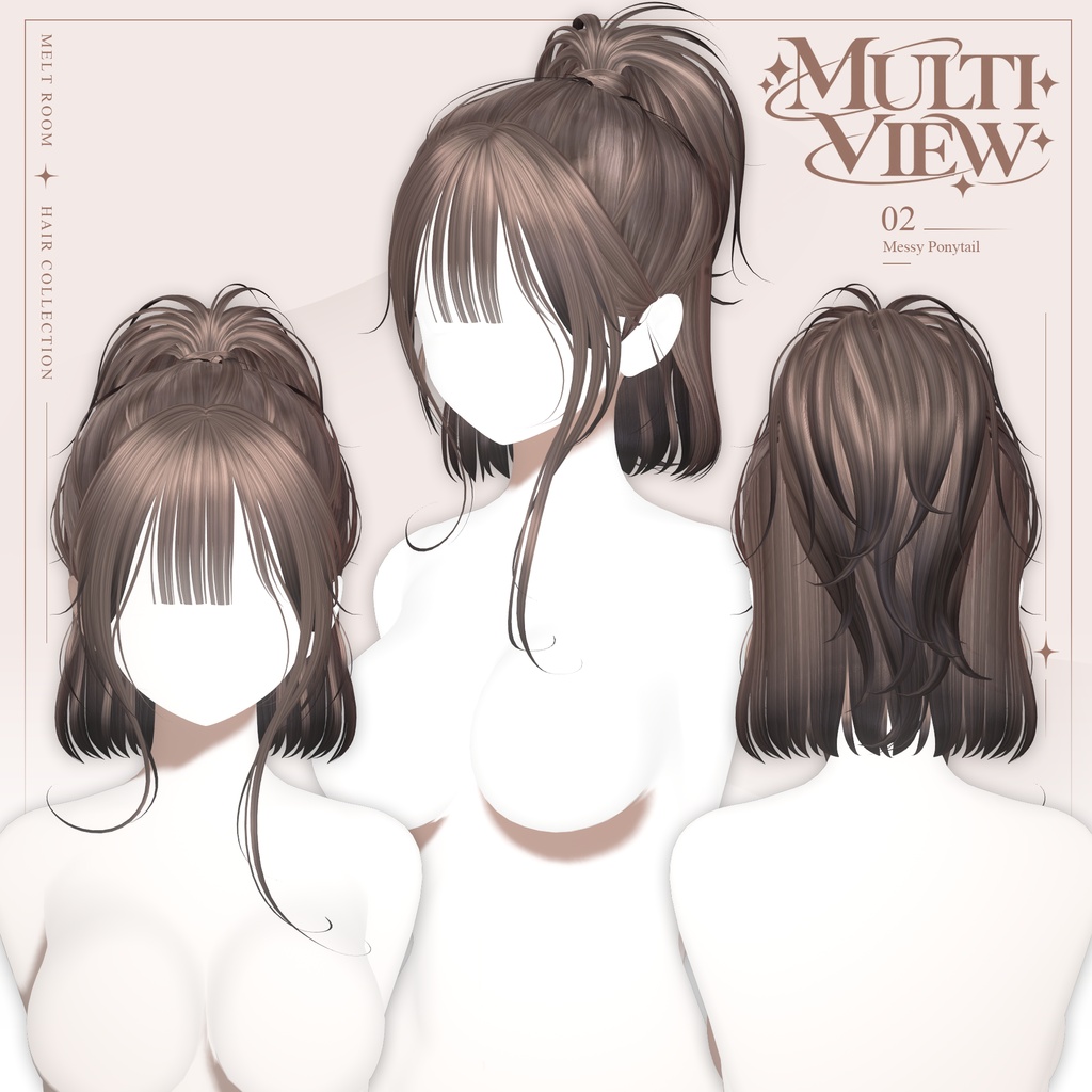 ♡ 300円OFF ♡ 【11アバター対応】 Messy Ponytail