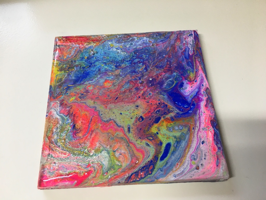 【コースター】#フルイドアート　#レジン
