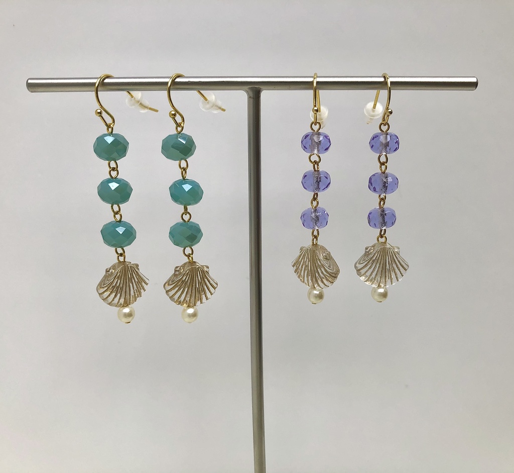 ゆらゆら貝がらピアス