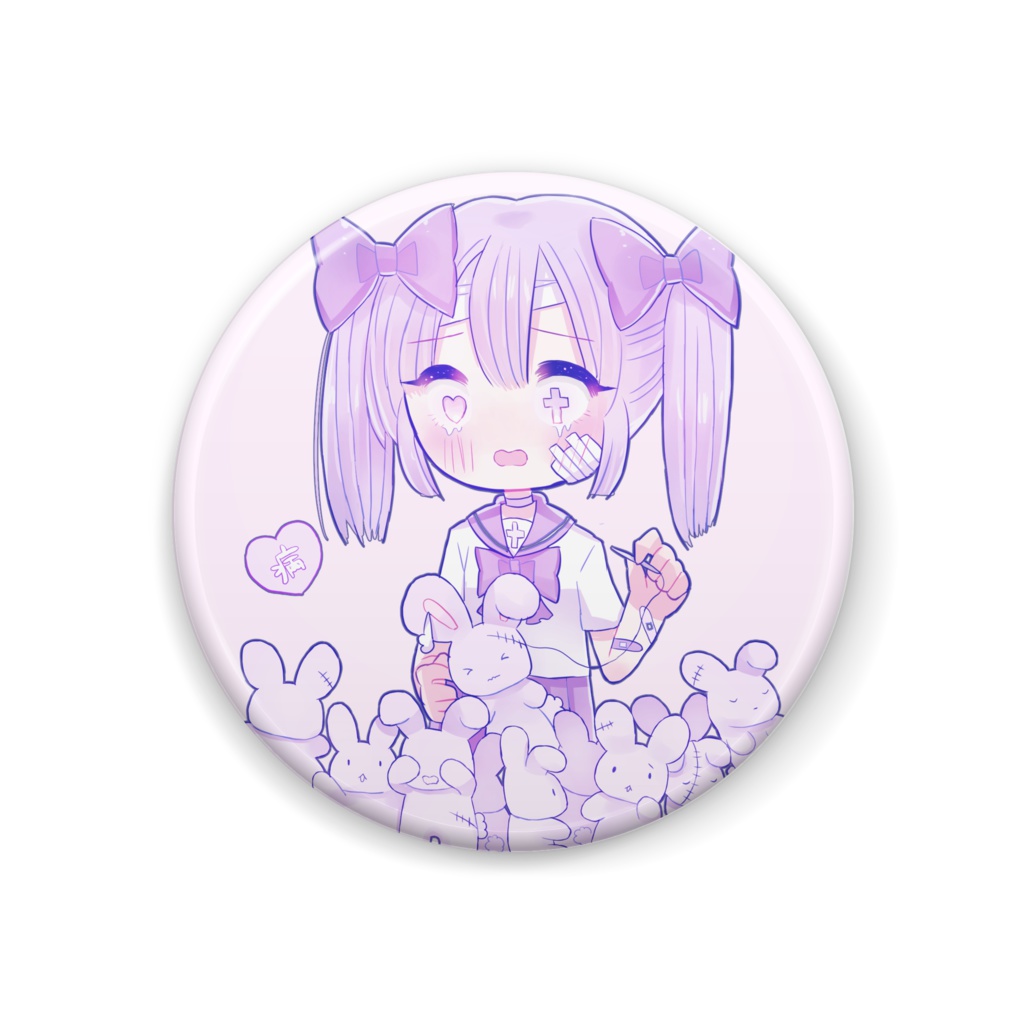傷だらけ。缶バッジ
