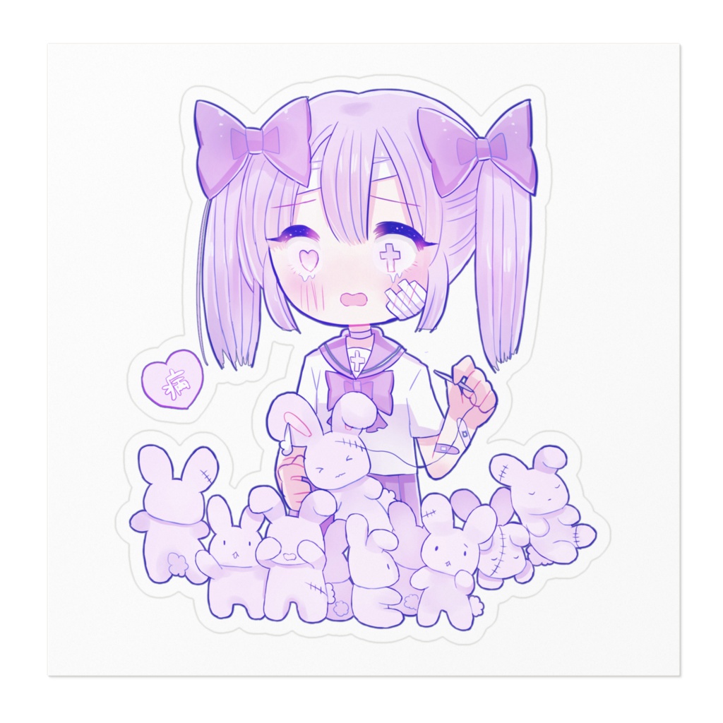 【3サイズ】傷だらけ。ステッカー