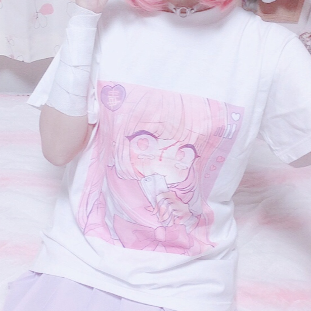 依存♡少女Tシャツ【地雷系・ゆめかわいい・病みかわいい】