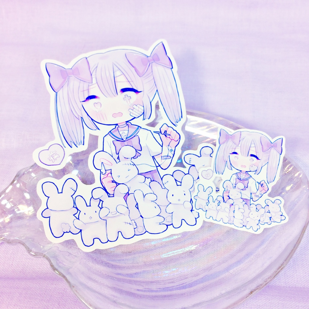 自宅通販💜傷だらけ。シール4枚セット