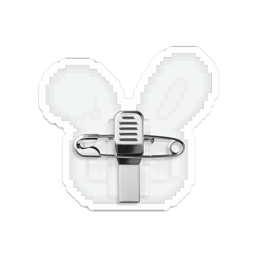 アクリルバッジ-ドット病みうさぎちゃん