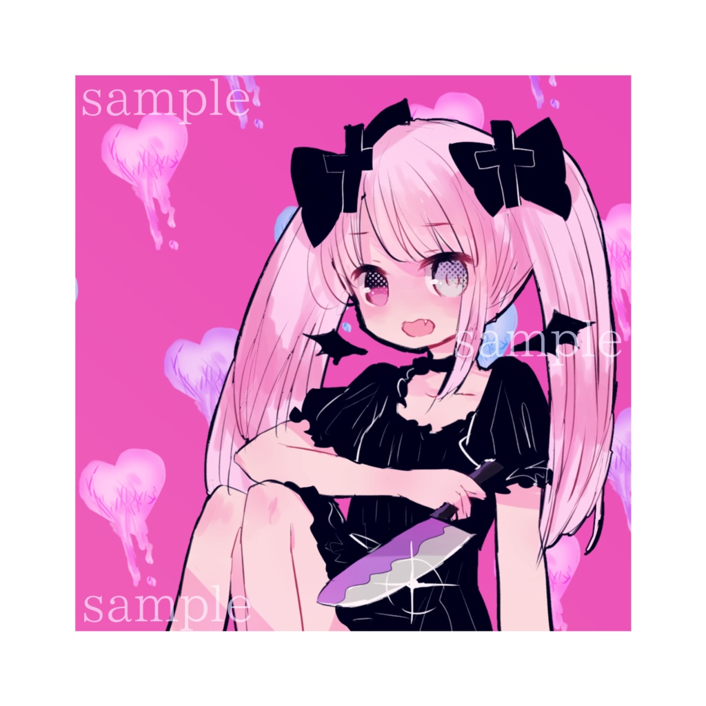 自宅通販💜メンヘラガールズシール3枚セット