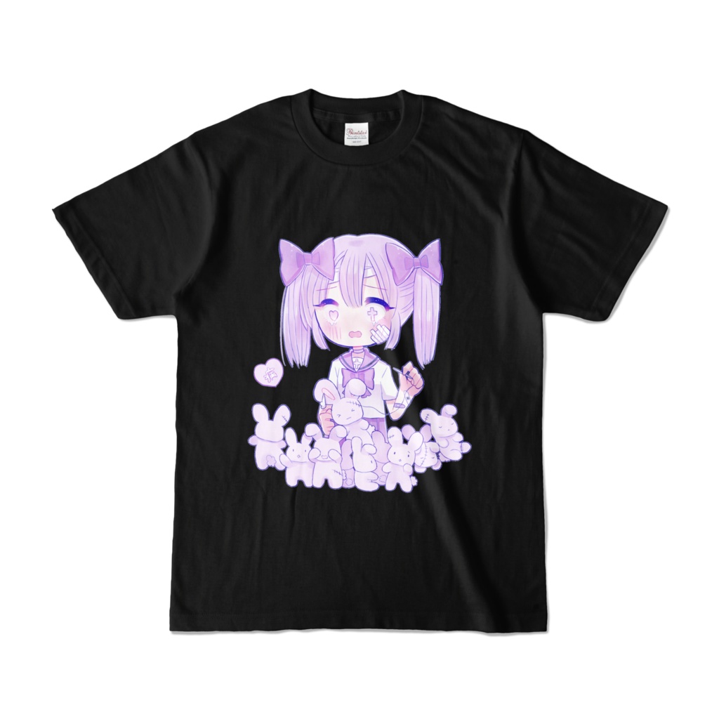 傷だらけ。Tシャツ-黒