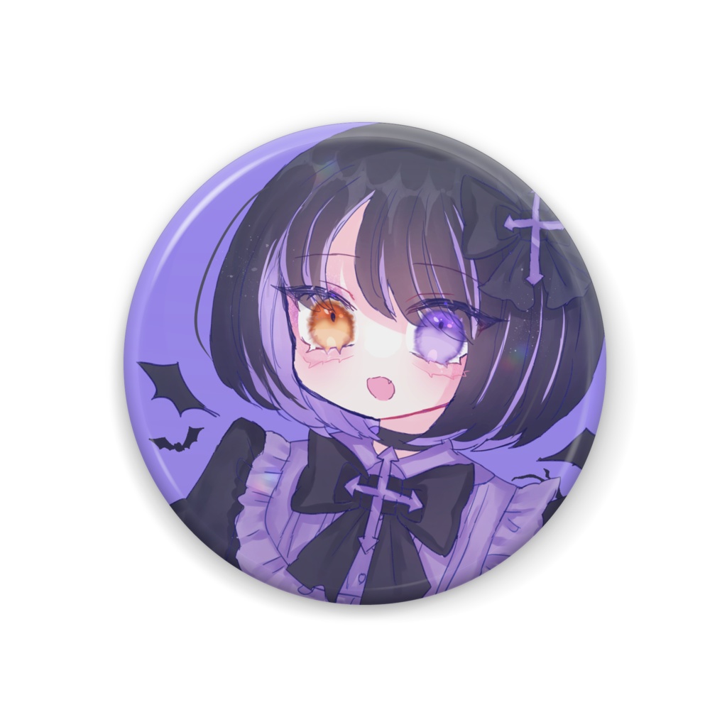 ハロウィン2021缶バッジ-紫