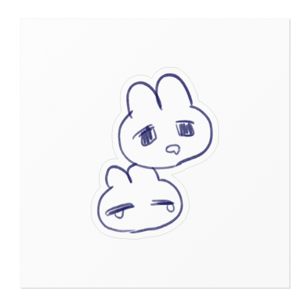 【3サイズ】ぺちょうさぎステッカー