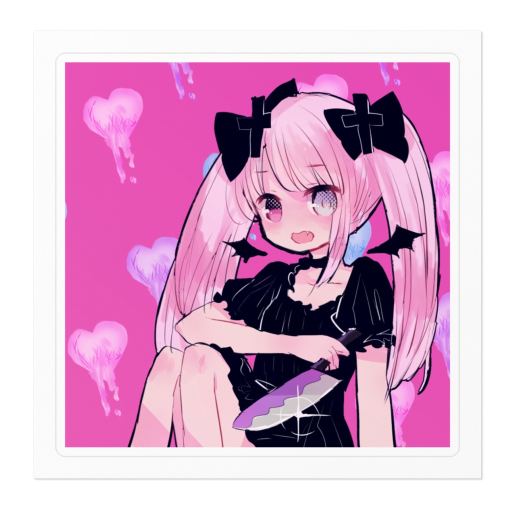 【2サイズ】包丁少女ステッカー