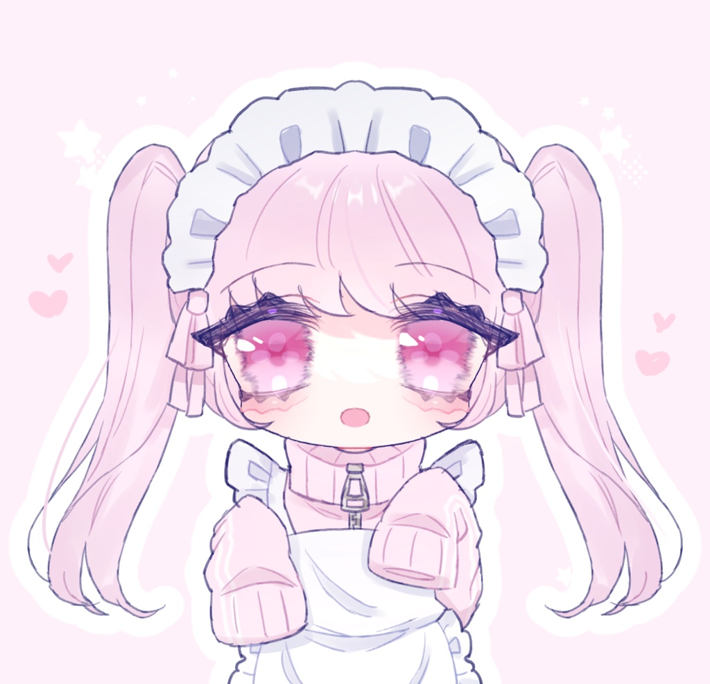 【量産依頼】ジャージメイドの可愛い女の子・男の子 アイコン依頼 アイコン制作 透過差分あり