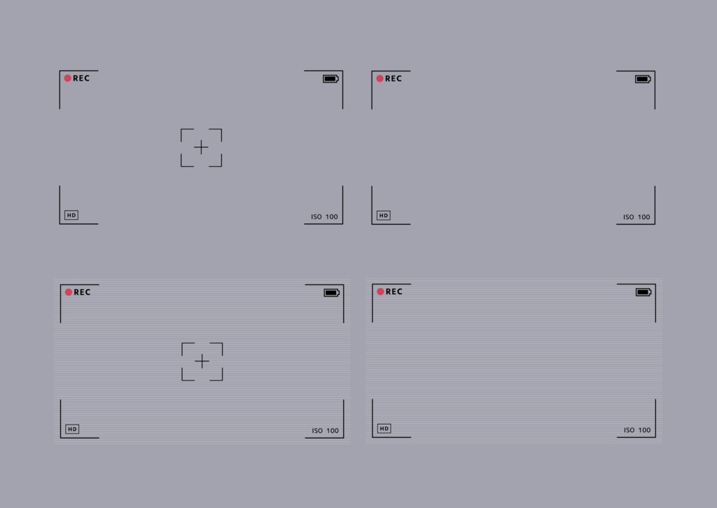 【フリー素材】エモい動画撮影風フレーム【VTuber素材 / 無料配布】