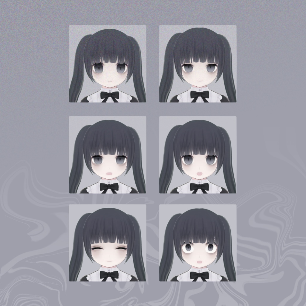 【オリジナル3Dモデル】闇子【VRM / VRoidファイルつきあり cluster NEOKET 対応 VRoid正式版】