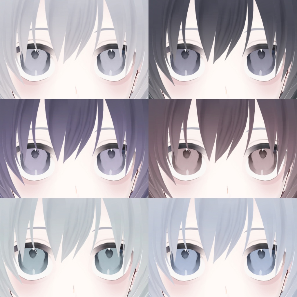 【6色+オッドアイ】ニュアンスアイテクスチャ【VRoid正式版 目 瞳テクスチャ】