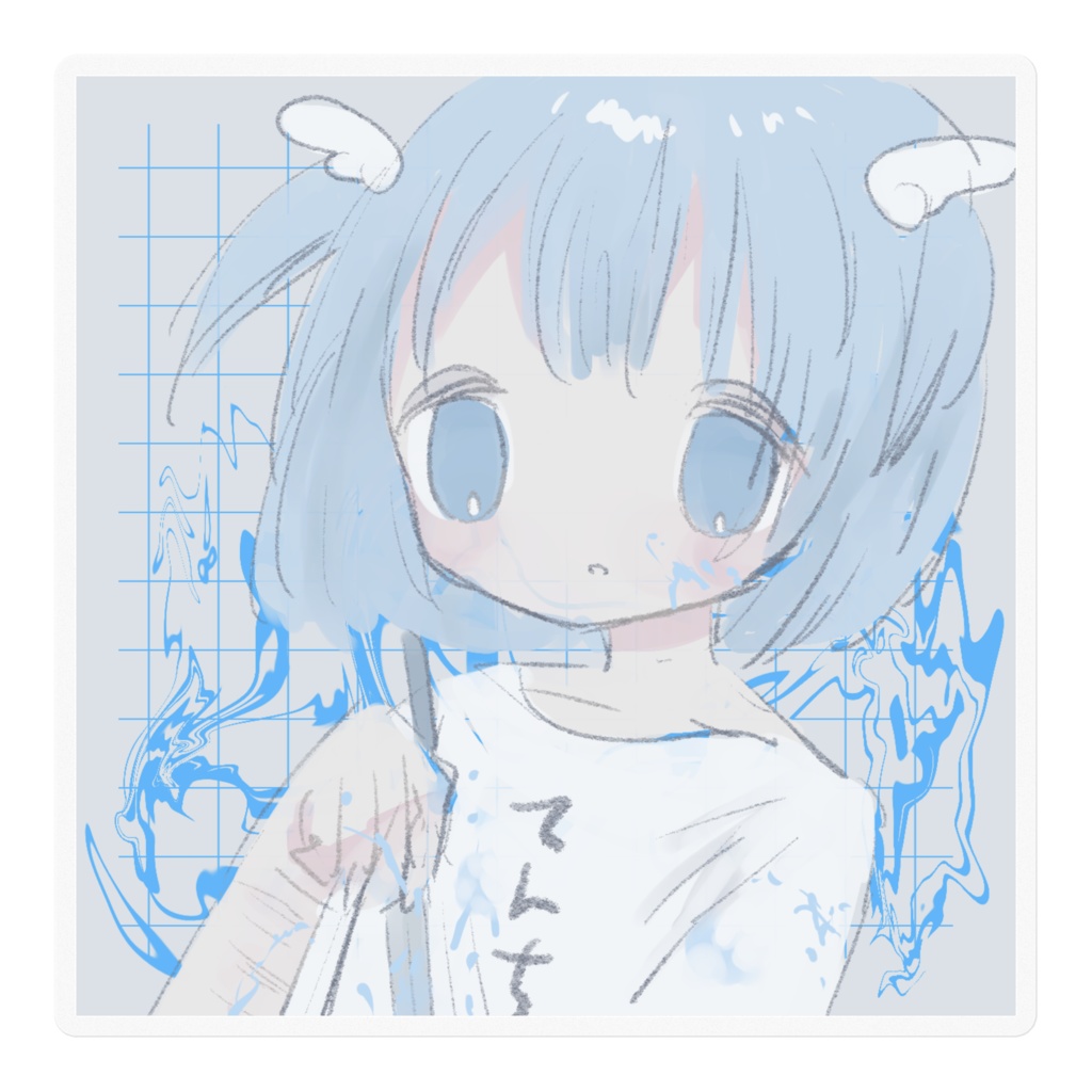 【2サイズ】あなたとわたしのステッカー
