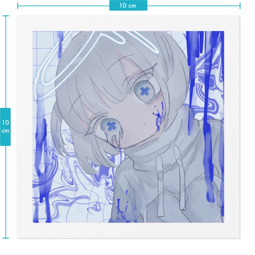 【2サイズ】人権ない。ステッカー