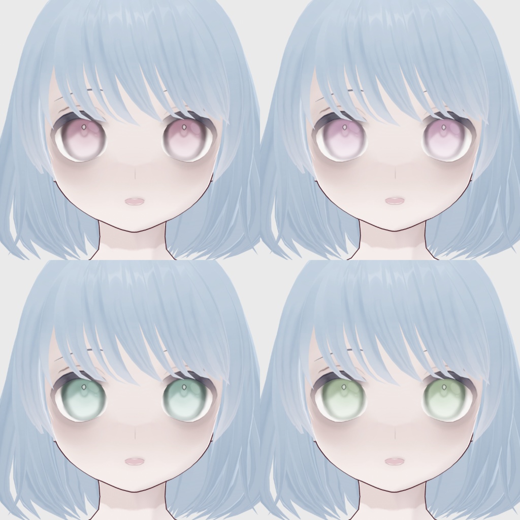 【8色+オッドアイ】つやめきニュアンスアイテクスチャ【VRoid正式版 目 瞳テクスチャ 綺麗 / PSDファイル版あり】