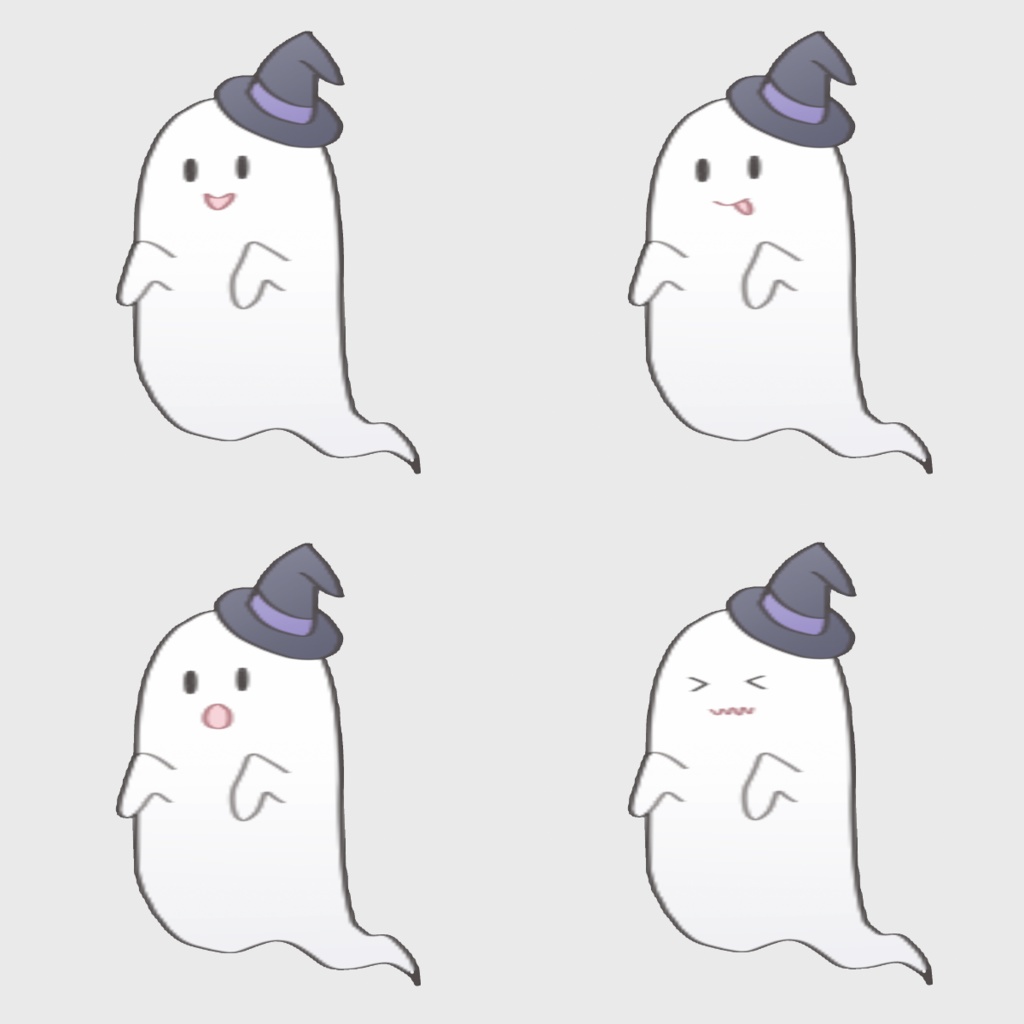 【NEOKET対応!】可愛く動くおばけの3Dモデル 12種セット おばけちゃん【オリジナル / ハロウィン VRoid髪製 / VRMファイル】