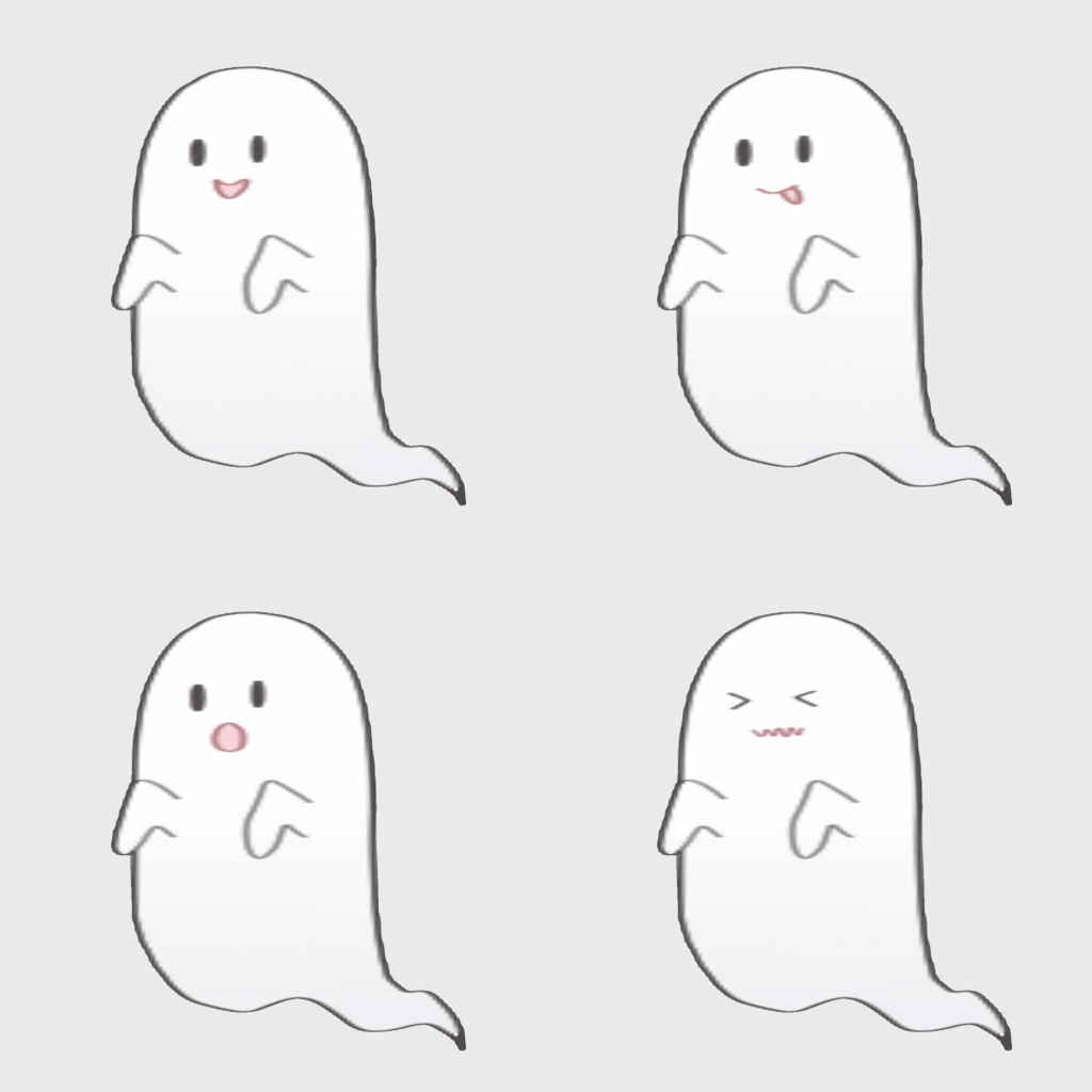 【NEOKET対応!】可愛く動くおばけの3Dモデル 12種セット おばけちゃん【オリジナル / ハロウィン VRoid髪製 / VRMファイル】