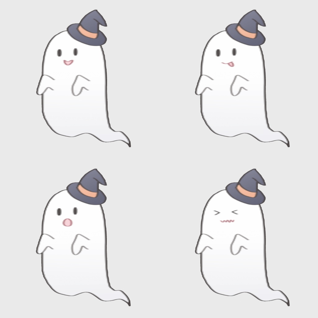 【NEOKET対応!】可愛く動くおばけの3Dモデル 12種セット おばけちゃん【オリジナル / ハロウィン VRoid髪製 / VRMファイル】