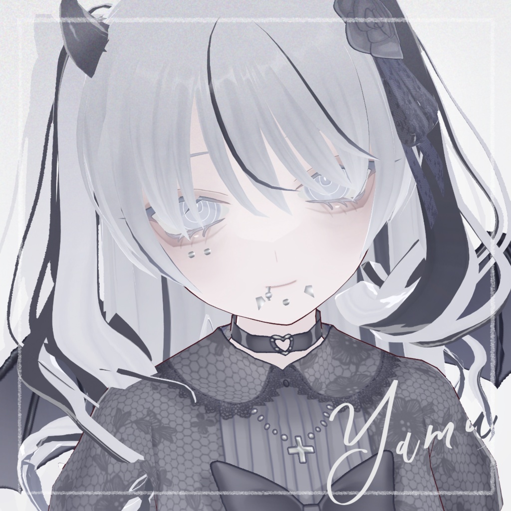 【オリジナル3Dモデル】闇夢 -YAMU- 黒髪 / 白髪【VRM / VRoidファイルあり cluster想定 NEOKET対応 VRoid正式版】