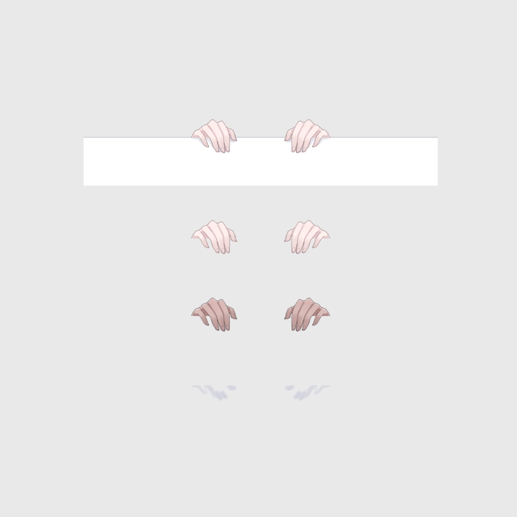【フリー素材】ぴょこんと手の素材【VTuber素材 / 無料配布】