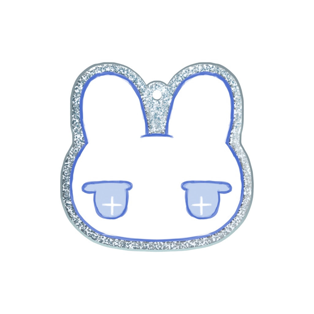 ぷゅたんラメアクリルキーホルダー【うさぎ 病みかわいい 天使界隈】