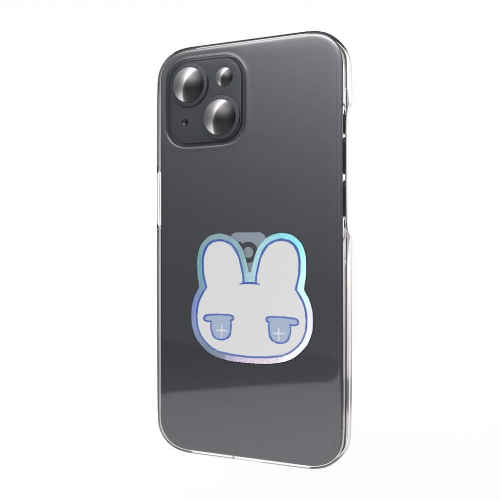 ぷゅたんオーロラスマホステッカー【うさぎ 病みかわいい 天使界隈】