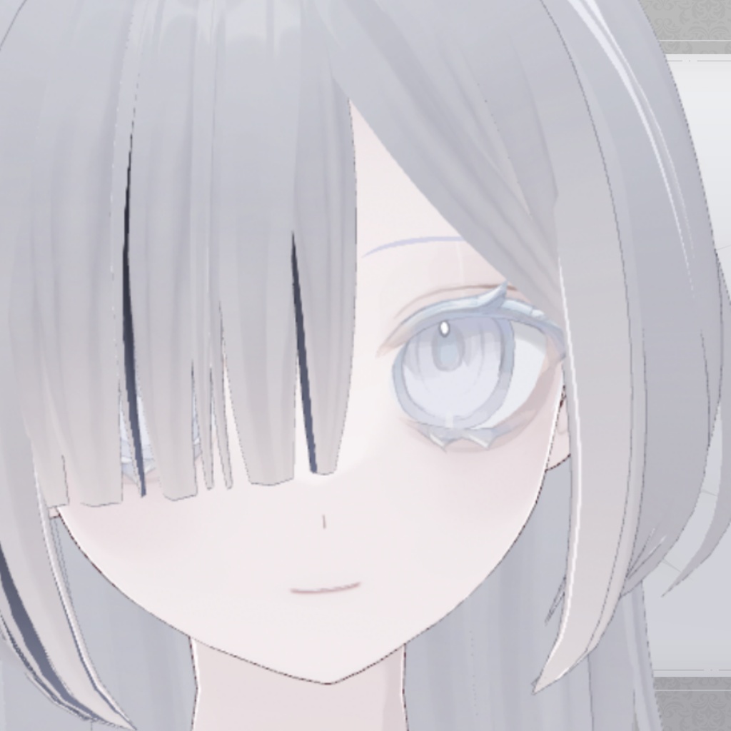 【白 灰色 黒】ペールアイラインテクスチャ まつげ・まぶた・白目セット【VRoid】