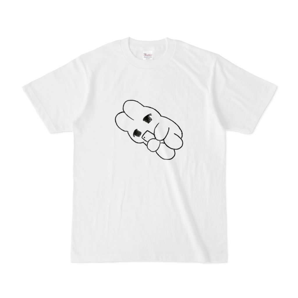 スマホ手放せないうさぎTシャツ